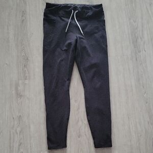 Black Leggings with Drawstring And Pockets